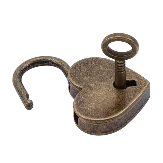 Vintage Heart Lock - Cadenas de Valise – vue 2 – Yokabag