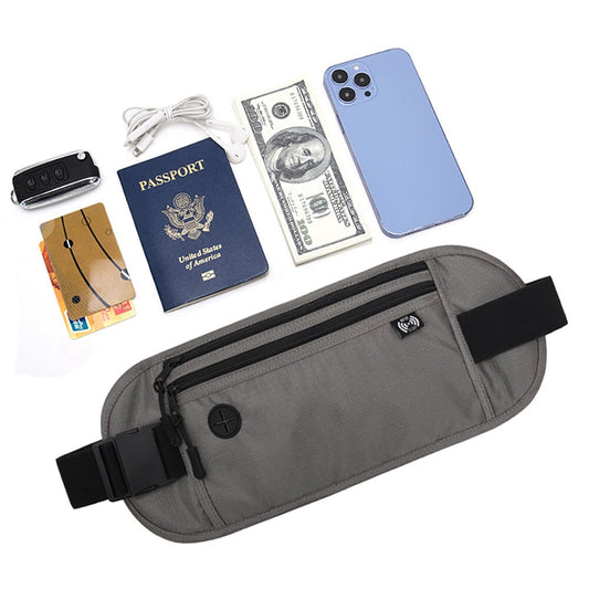 Ceinture Portefeuille de Voyage- Safe Travels Anthracite – vue 2 – Yokabag