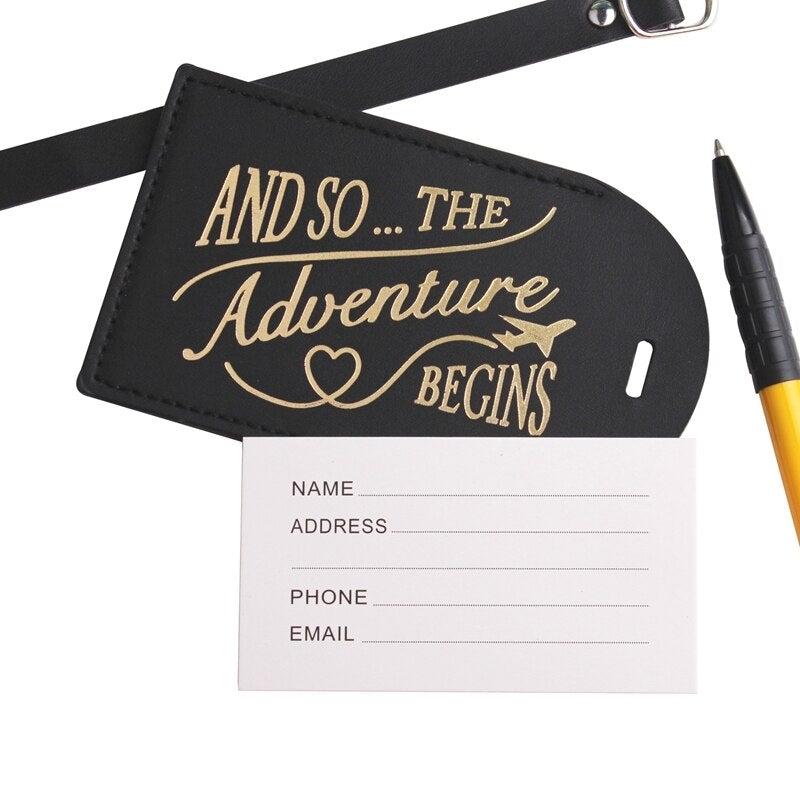 Étiquette de Bagage - And So... Let the Adventure Begin – vue 5 – Yokabag