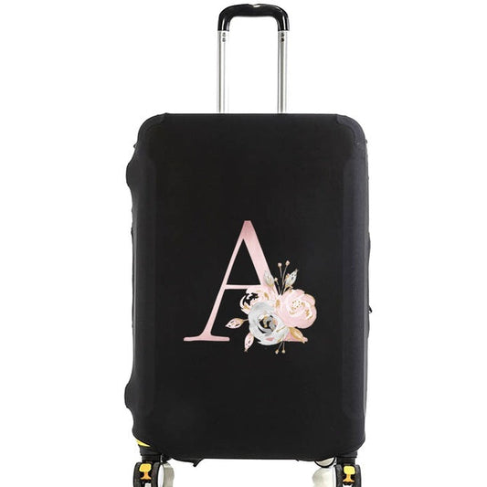 Housse de Valise Pink Gardenia Letter A – vue 2 – Yokabag