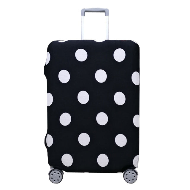 Housse de Valise Pois Blancs - Édition Voyage