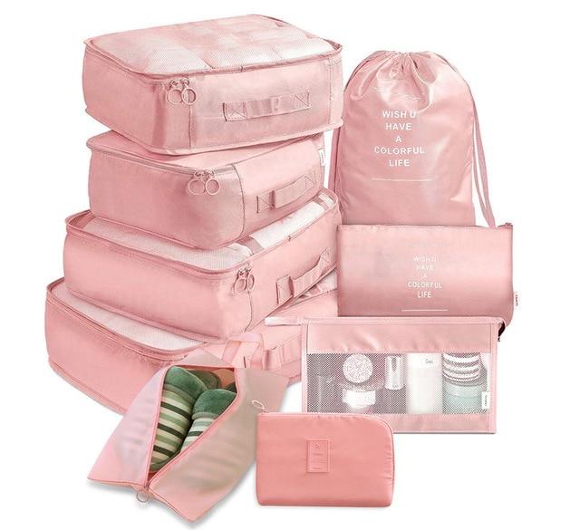 Valise Organics - (Set de 9, Rose)