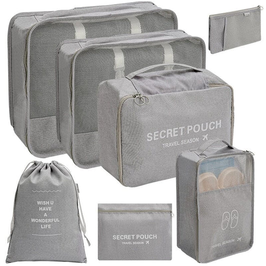 Organisateurs de Valise - Saison de Voyage (7 Pochettes) Gris – vue 2 – Yokabag