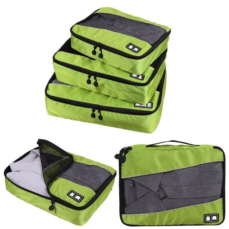 Organisateurs de Valise (Lot de 3, Vert) – vue 2 – Yokabag