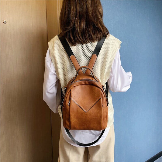 Petit Sac à Dos Femme Marron Vintage – vue 2 – Yokabag