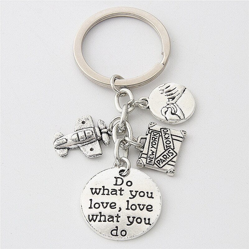 Porte-Clés Voyages Avion - Do What You Love – vue 2 – Yokabag