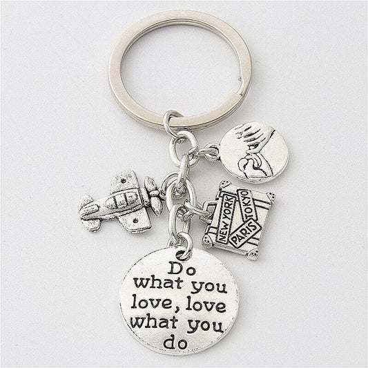 Porte-Clés Voyages Avion - Do What You Love – vue 2 – Yokabag