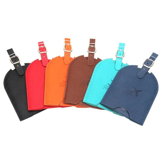 Porte-étiquette de bagage personnalisé Avion Orange – vue 2 – Yokabag