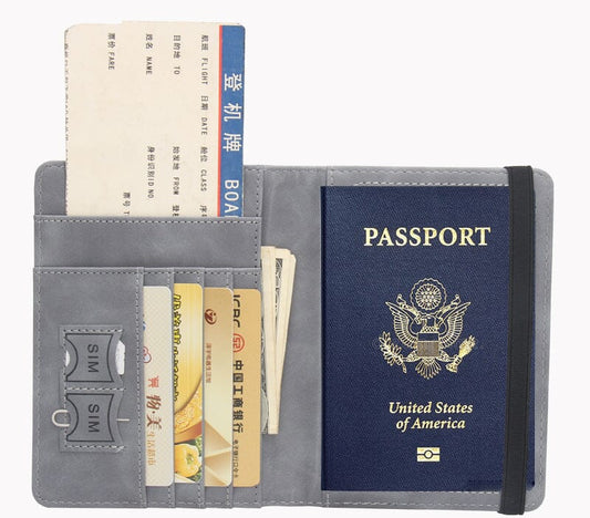 Portefeuille de Voyage Carte du Monde - Protection Anti-RFID Rouge – vue 2 – Yokabag