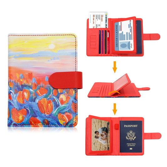 Portefeuille de Voyage Femme Tulipes – vue 2 – Yokabag