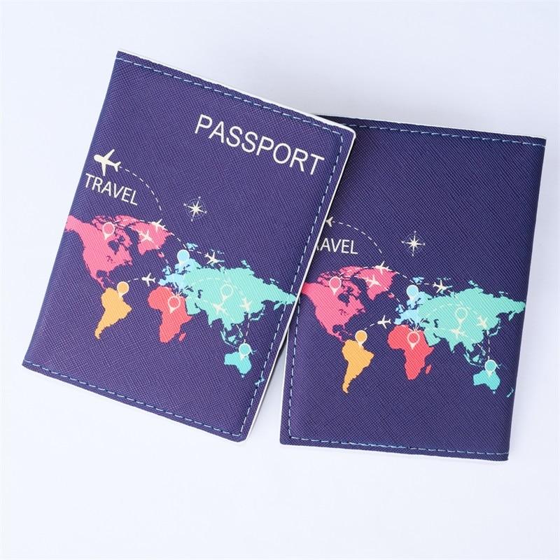 Protège-Passeport Voyage en Couleurs sur la Carte du Monde – vue 3 – Yokabag