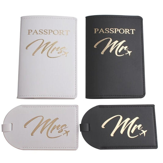 Ensemble Protège-Passeports et Étiquettes Valise Couple – vue 2 – Yokabag