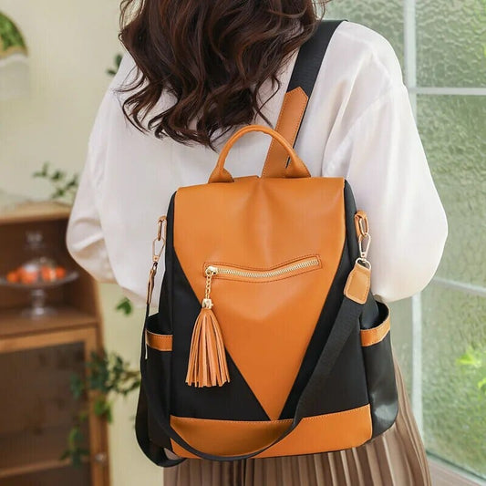 Sac à Dos Sécurisé Femme Voyage- Fermeture Dorsale Marron – vue 2 – Yokabag