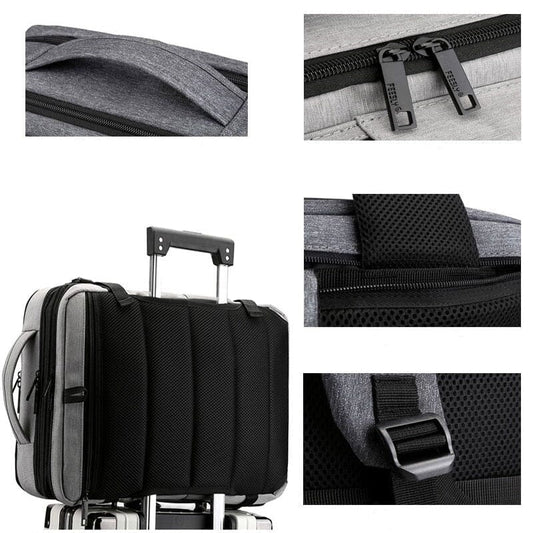 Sac à Dos Cabine pour les Week-Ends Aventure (Extensible) Noir – vue 2 – Yokabag