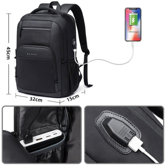 Sac à Dos Connecté Homme USB (15.6) - Adventure Series Bleu – vue 2 – Yokabag