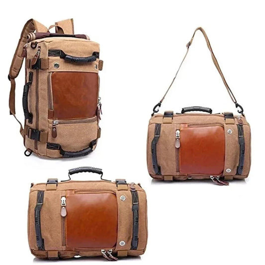 Sac à Dos de Voyage Vintage - Explorateur (Convertible) Khaki – vue 2 – Yokabag