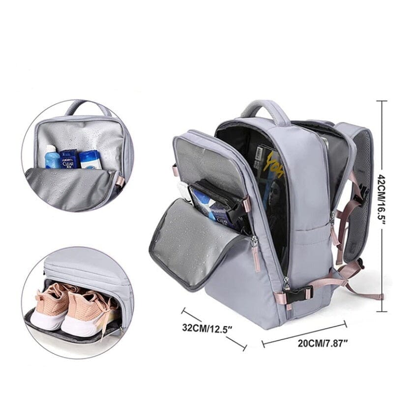 Sac à Dos Femme pour Voyager en Cabine Avion – vue 7 – Yokabag
