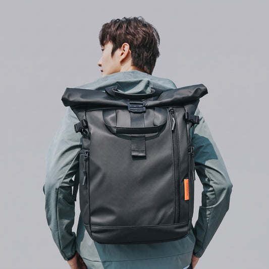 Sac à Dos Roll Top Voyage Imperméable Gris – vue 2 – Yokabag