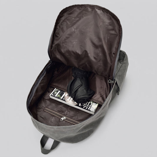 Sac à Dos Vintage pour Voyager en Toile Noir – vue 2 – Yokabag