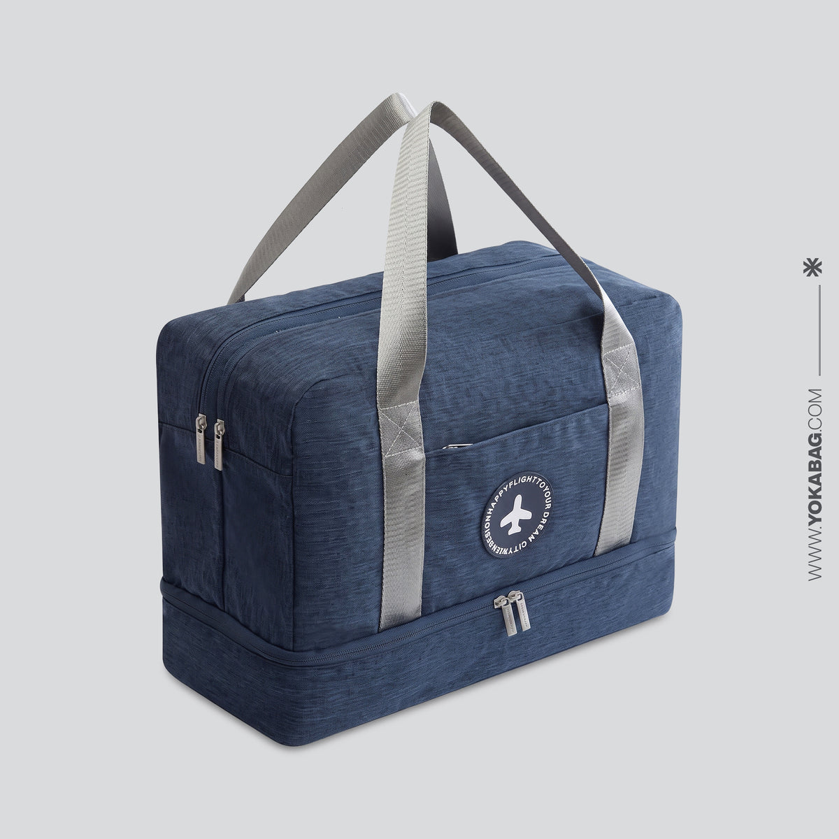 Sac de Voyage avec Compartiment Chaussures - Édition Voyage (Bleu Marine)