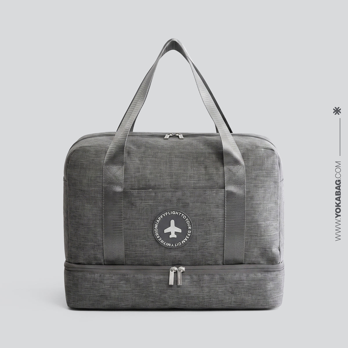Sac de Voyage avec Compartiment Chaussures (Gris)