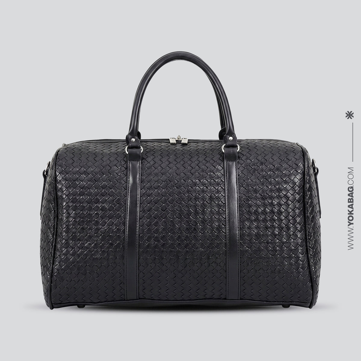 Sac de Voyage en Nylon Tressé Noir