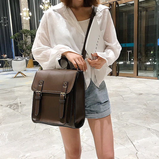 Sac de Voyage Vintage Femme - Cartable Rétro Marron – vue 2 – Yokabag