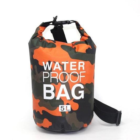 Sac de Voyage Étanche Camouflage Orange Explorer 5L – vue 2 – Yokabag