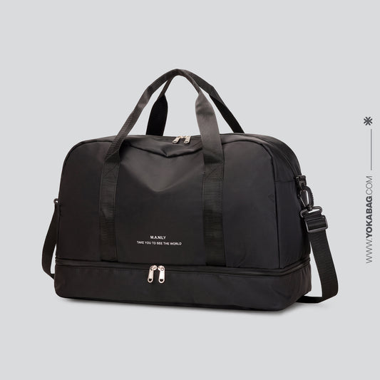 Sac de Voyage pour Femme avec Compartiment Chaussures - Noir