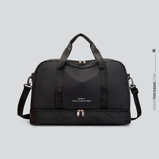 Sac de Voyage pour Femme avec Compartiment Chaussures - Noir – vue 2 – Yokabag
