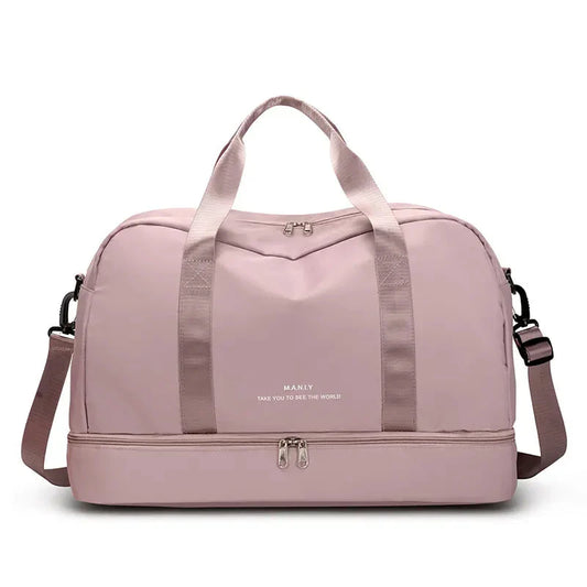Sac de Voyage Femme avec Compartiment Chaussures - Rose – vue 2 – Yokabag