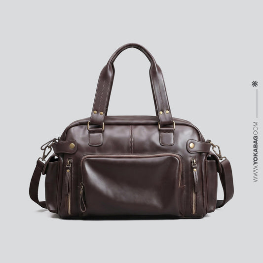 Sac de Voyage Homme Vintage Noir – vue 2 – Yokabag
