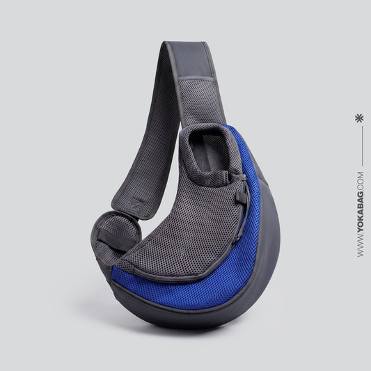 Sac de Voyage pour Chien - Bandoulière Confort 100% Voyage Bleu Marine – vue 2 – Yokabag