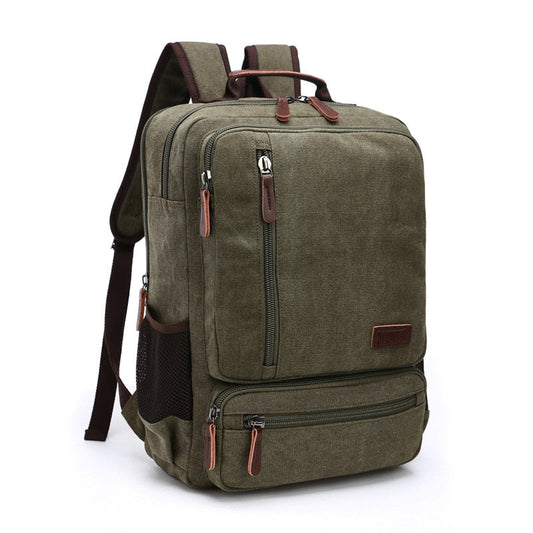 Sac à Dos de Voyage Vintage Homme | L'Baroudeur Khaki – vue 2 – Yokabag