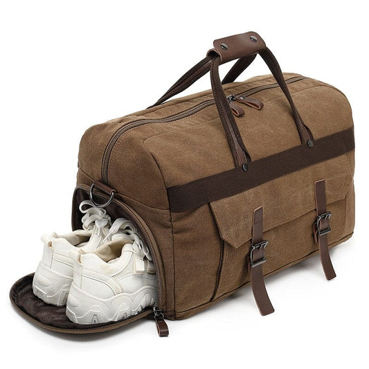 Sac de Voyage Week-End Retro - Ready-to-Go Duffle Bag (40L) Gris – vue 2 – Yokabag