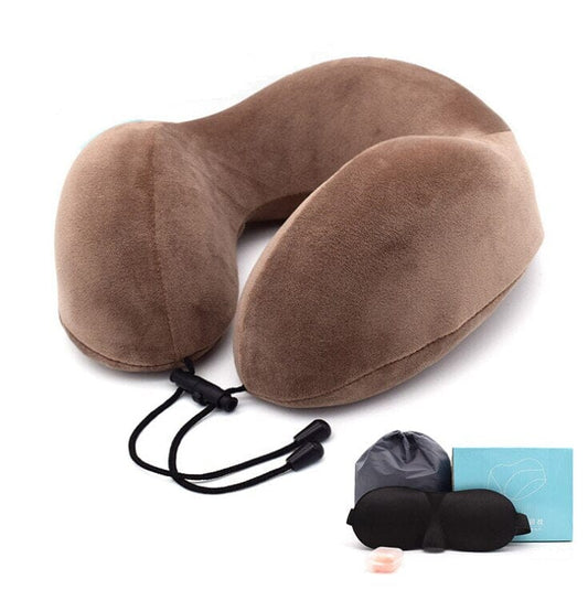 Accessoires Confort Voyage Avion - Kit de Voyage Complet Marron – vue 2 – Yokabag