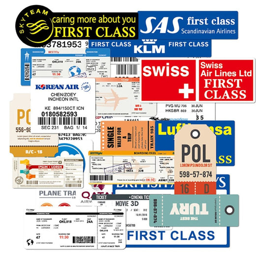 Autocollants pour Valise - Cartes d'Embarquement – vue 2 – Yokabag