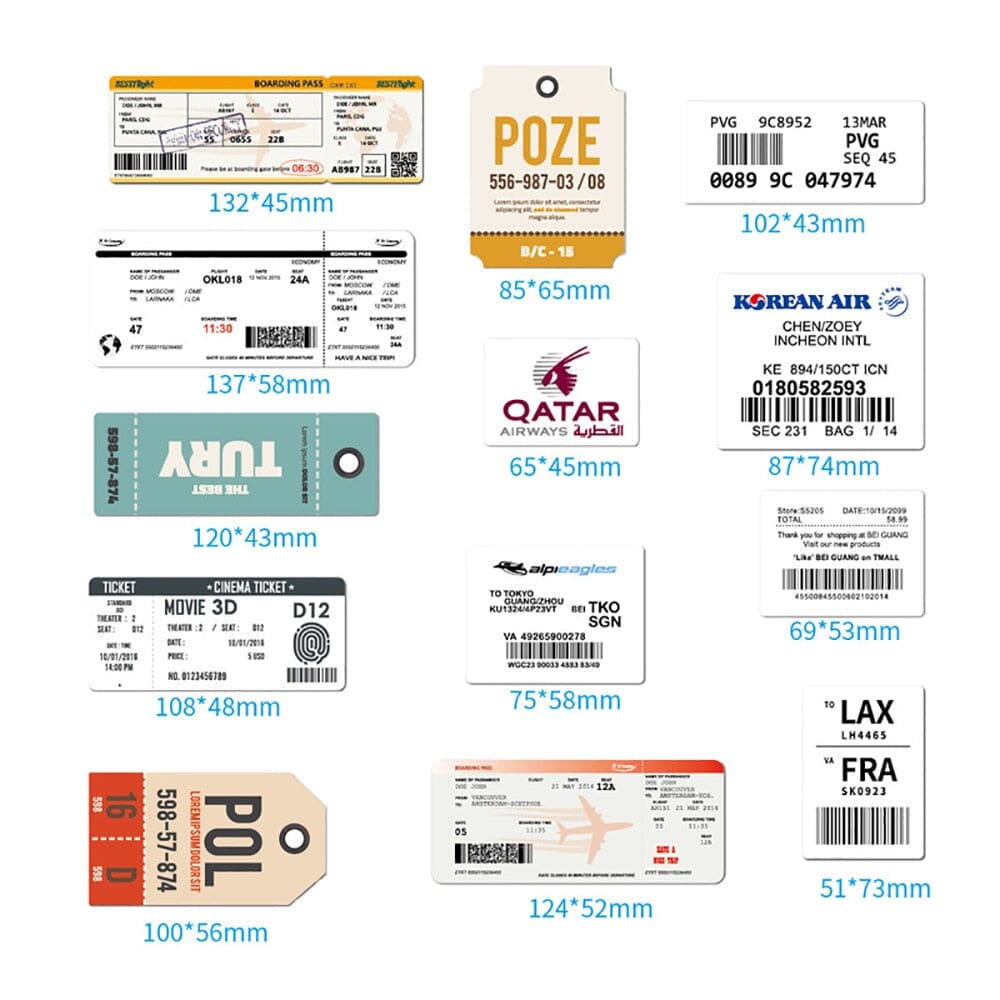 Autocollants pour Valise - Cartes d'Embarquement – vue 4 – Yokabag