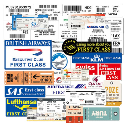 Autocollants pour Valise - Cartes d'Embarquement (Pack de 30)