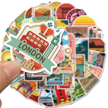 Stickers Valise - Destinations (Pack de 50) – vue 6 – Yokabag