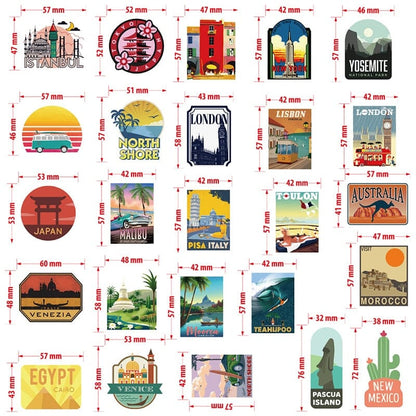 Stickers Valise - Destinations (Pack de 50) – vue 3 – Yokabag