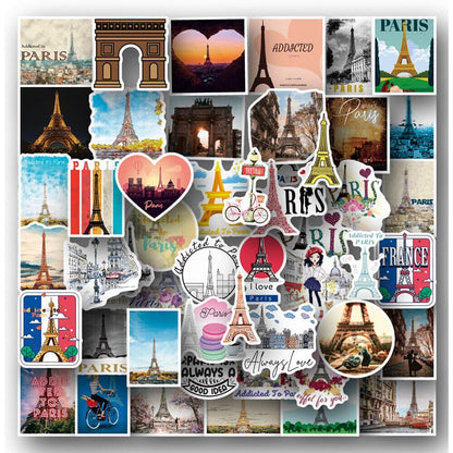 Stickers Valise - Paris (Pack de 50) – vue 4 – Yokabag