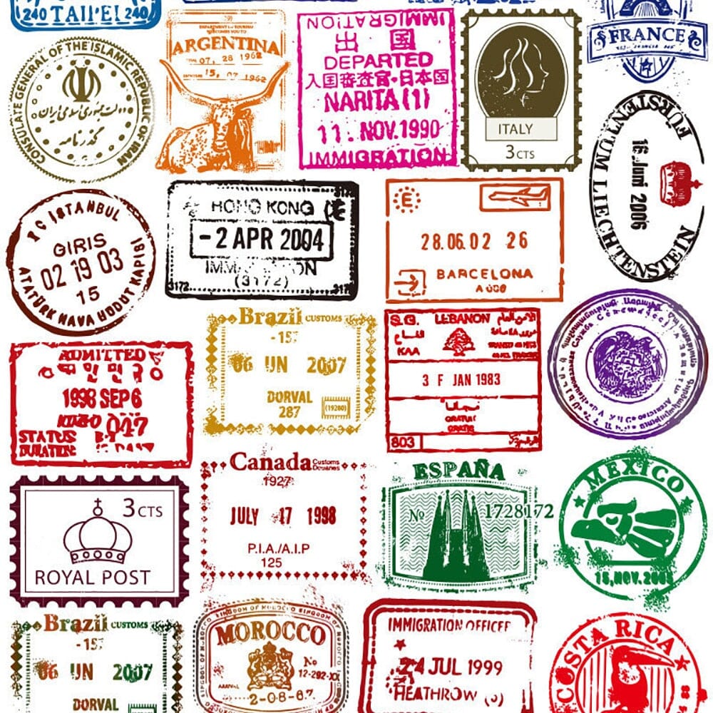 Valise Stickers - Tampons De Passeport (Pack de 50) – vue 3 – Yokabag
