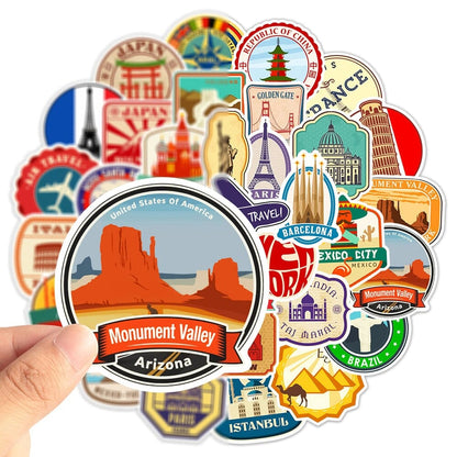Valise Deco - Voyage Stickers (Pack de 50) – vue 4 – Yokabag