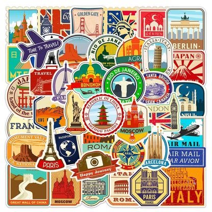Valise Deco - Voyage Stickers (Pack de 50) – vue 3 – Yokabag