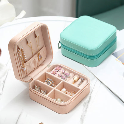 Boîte à Bijoux de Voyage Carrée Blanc – vue 3 – Yokabag
