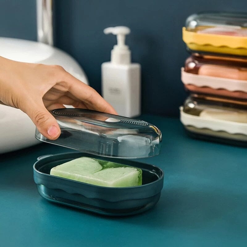 Valise à Savon Compacte - avec Drainage Jaune – vue 2 – Yokabag