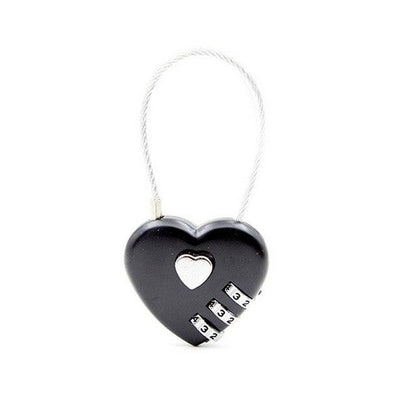 Cadenas Valise - Heart Lock - Édition Voyage Noir – vue 3 – Yokabag