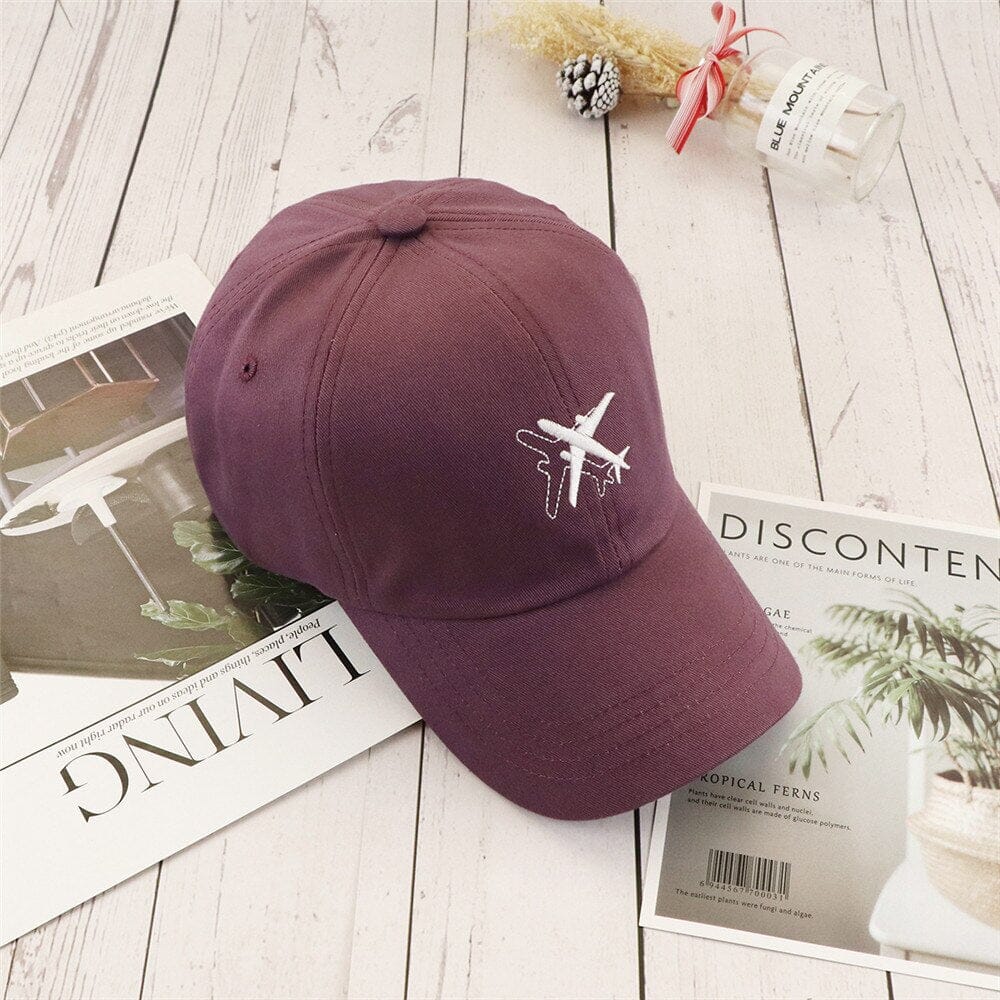 Casquette Avion - Prête pour l'embarquement Violet – vue 4 – Yokabag