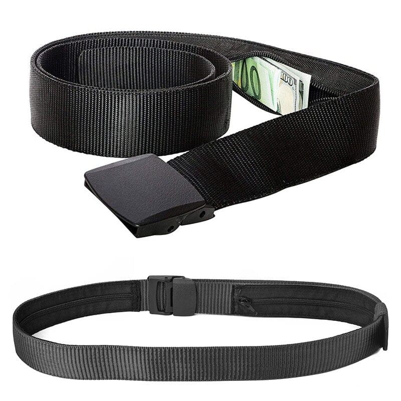 Ceinture de Voyage Cache-Billets - Sécurisé (Noir)